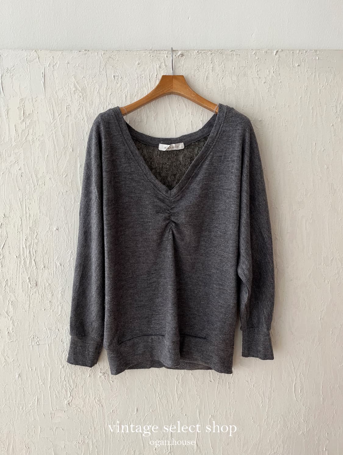 vintage back lace knit top 상품이미지4