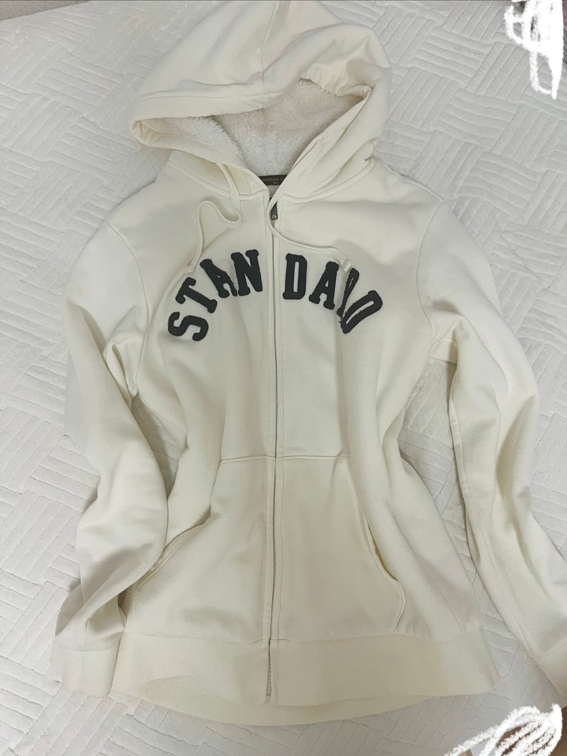 빈티지 후드 집업 스탠다드 베이지 상품이미지1