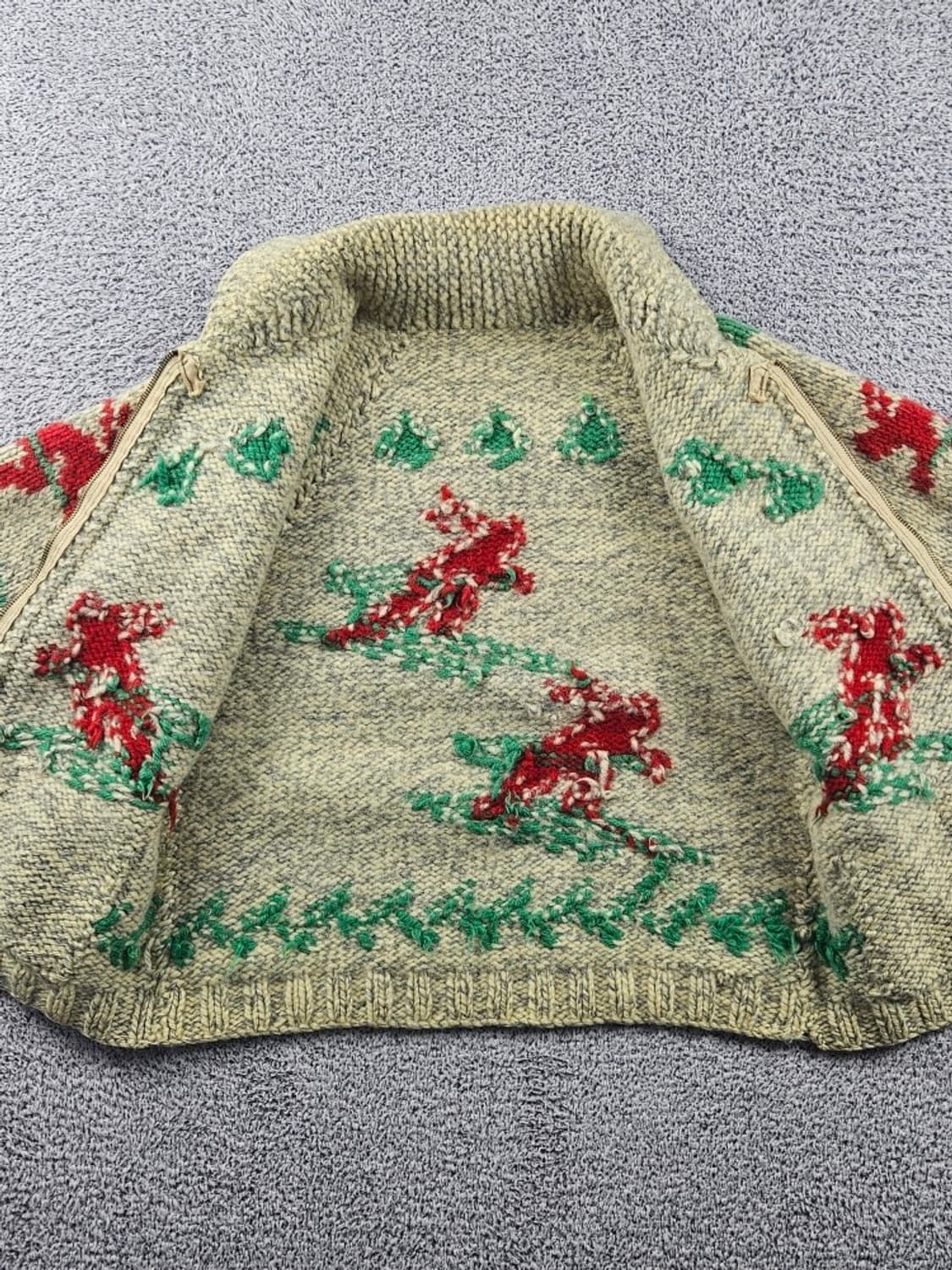 핸드메이드 패턴 헤비 니트 스웨터 가디건 ( 상세설명참조 )/ 10700 상품이미지8