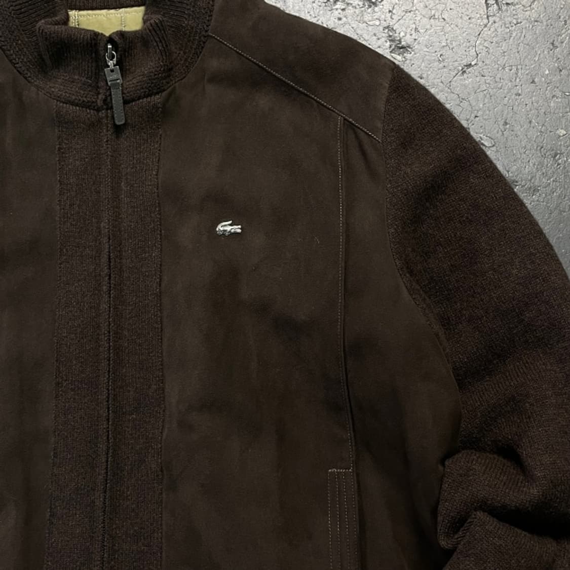 100 라코스테 울 스웨이드 블루종 자켓 상품이미지2
