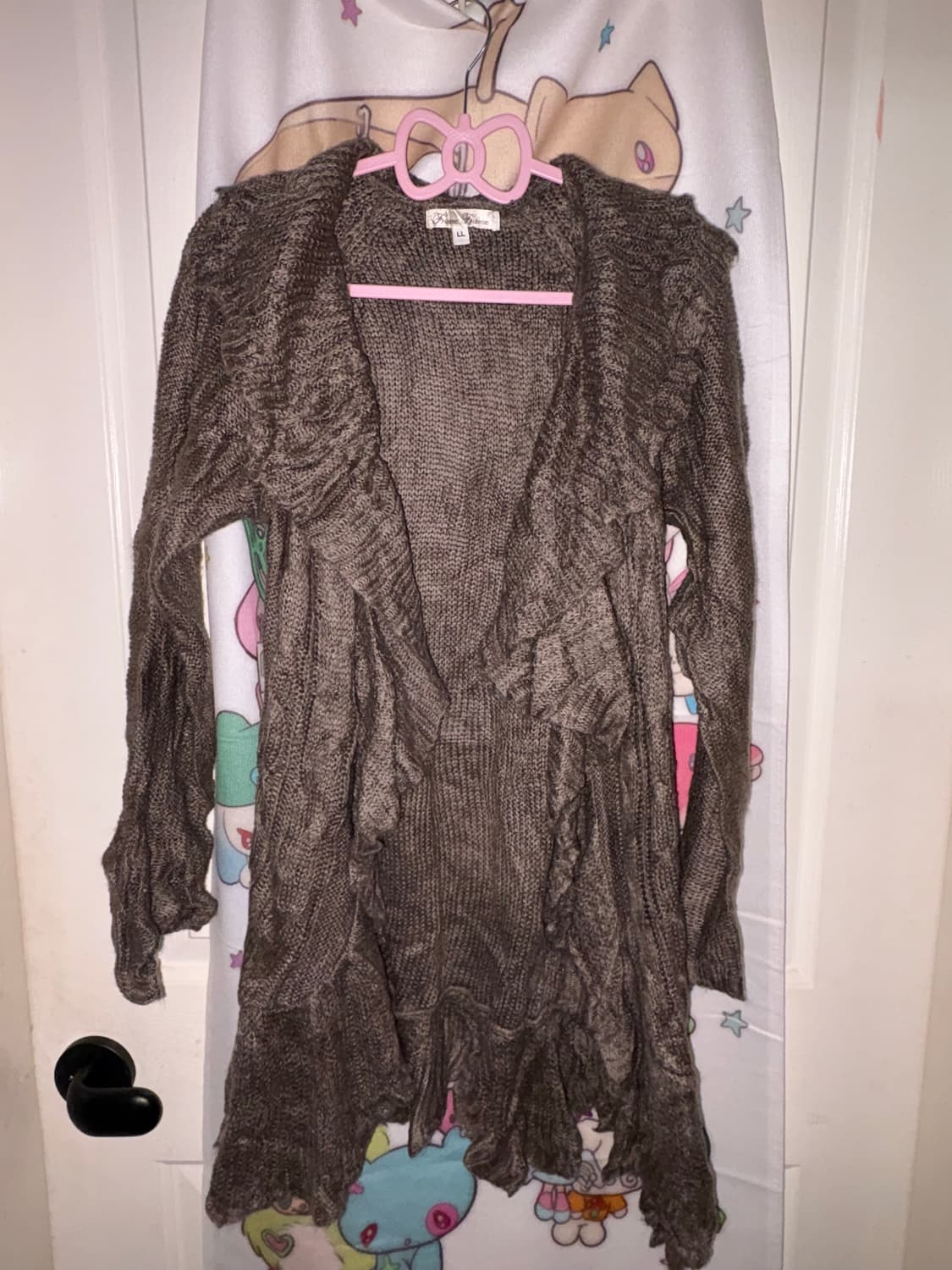 [frame frame]빈티지 브라운 레이스 페어리 그런지 모리 가디건 상품이미지1