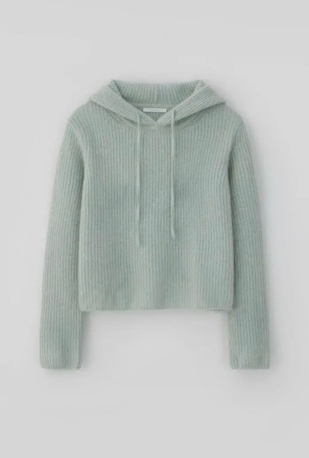새상품_ 타낫 Cozy rib knit hoodie 코지 립 니트 후디 상품이미지1