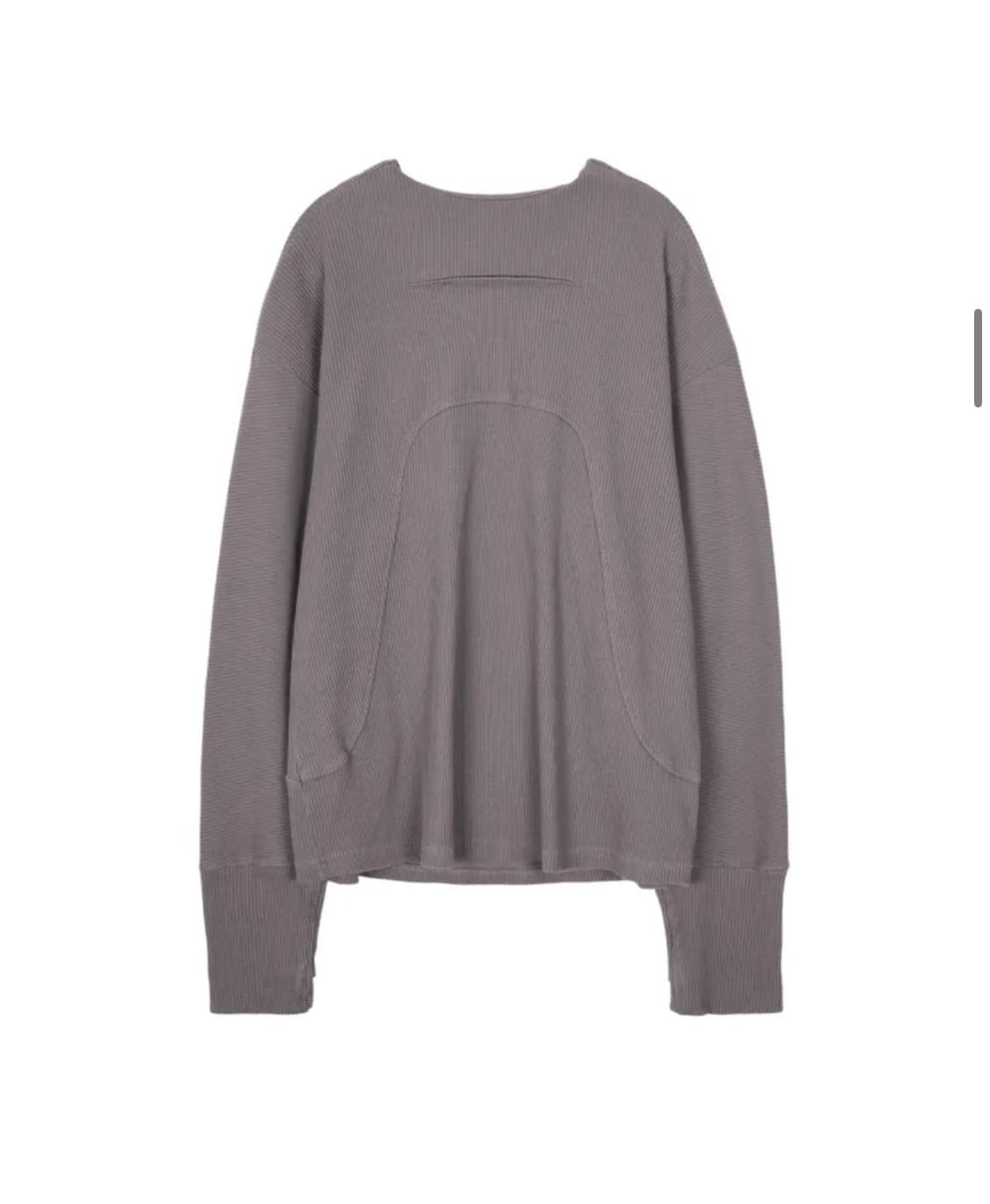 Nupeak- CURVED RIBBED LONG SLEEVE BEIGE 상품이미지2