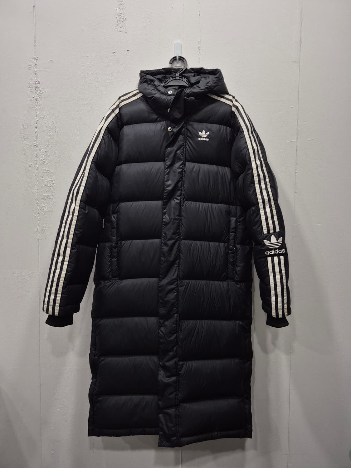 아디다스 덕다운 삼선 롱패딩 남성 95사이즈 상품이미지1