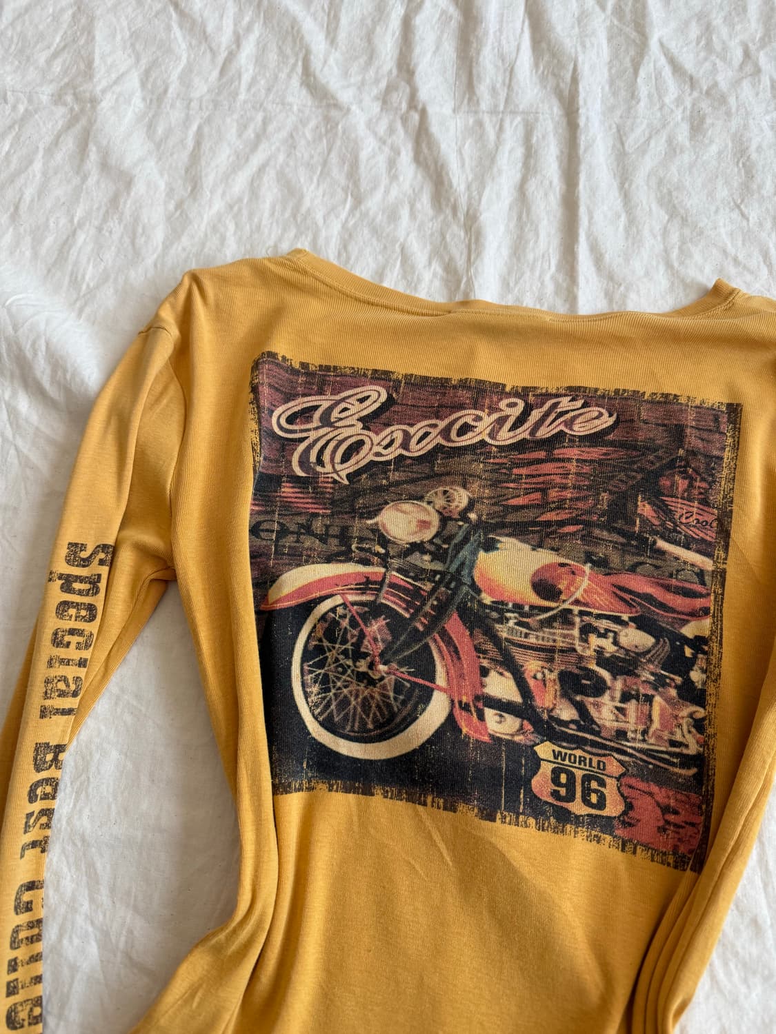 잉그니 머스타드 와투케 y2k 00‘s 딱붙 롱슬리브 상품이미지6