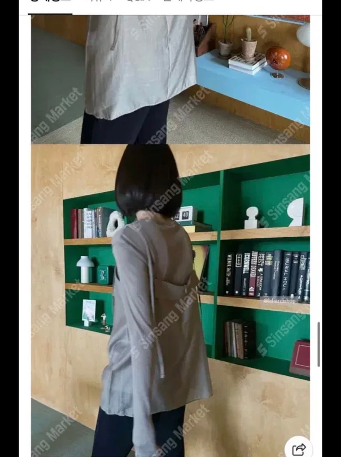 플랏 flat 타비 나시 실키 시스루 블라우스 상품이미지2