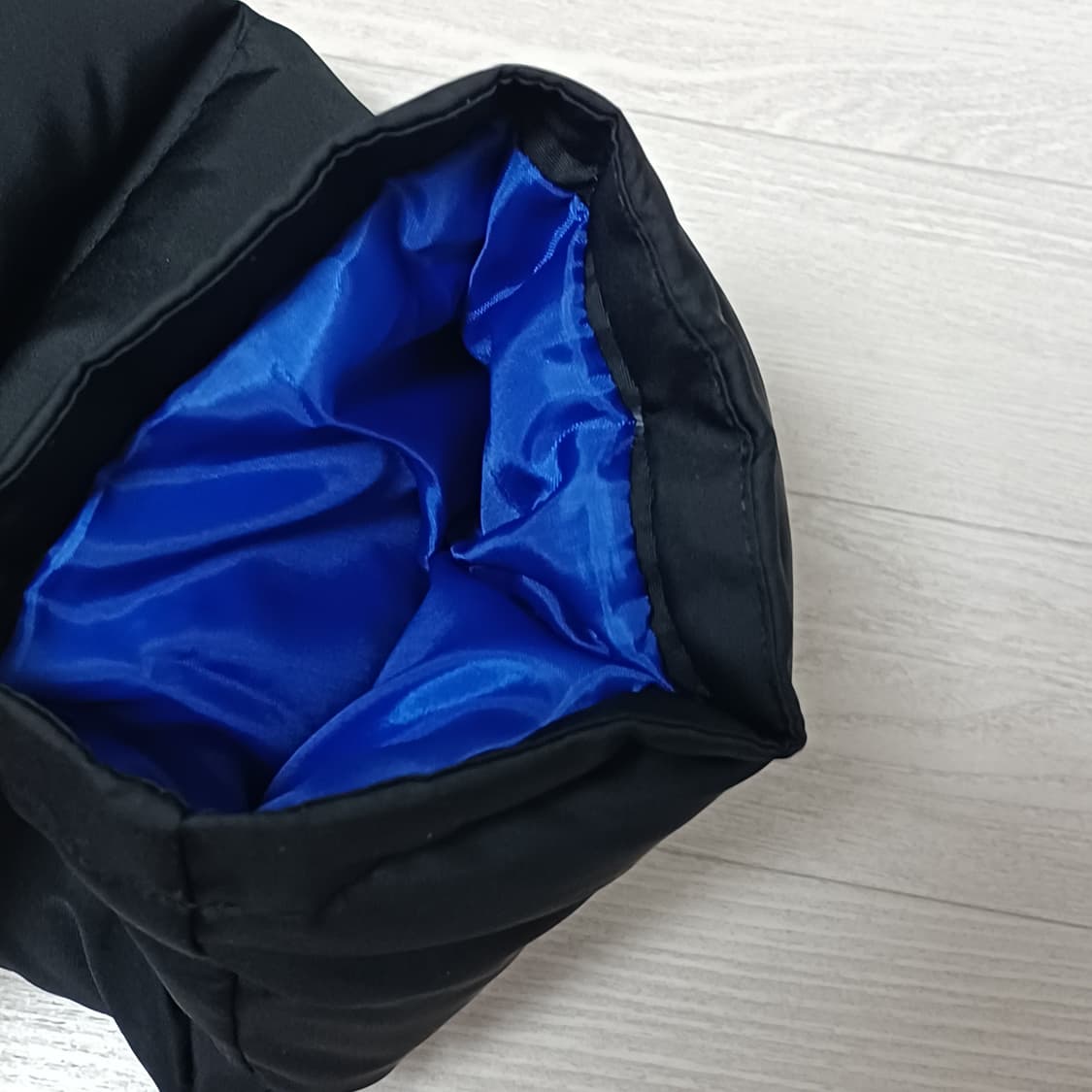 블루오버블루 피버타임 콜라보 고등어 와펜 체커보드 롱패딩 상품이미지7