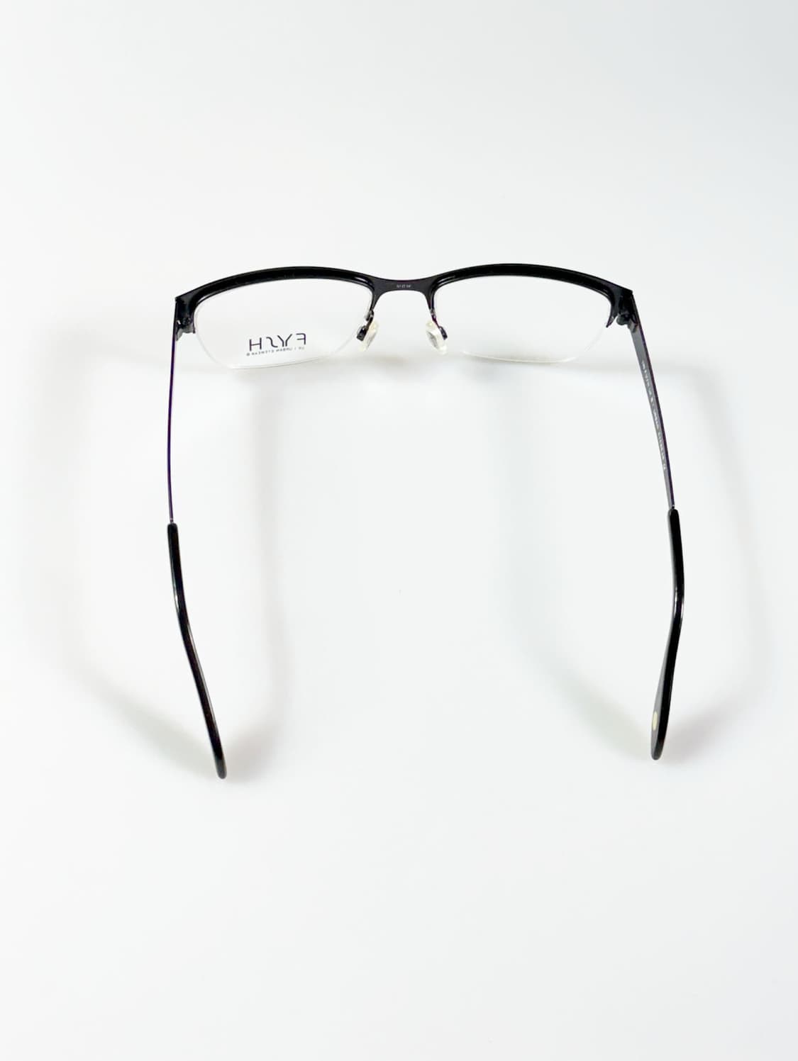 영국제 FYSH 블랙 메탈 스퀘어 반무테 빈티지 안경 상품이미지5