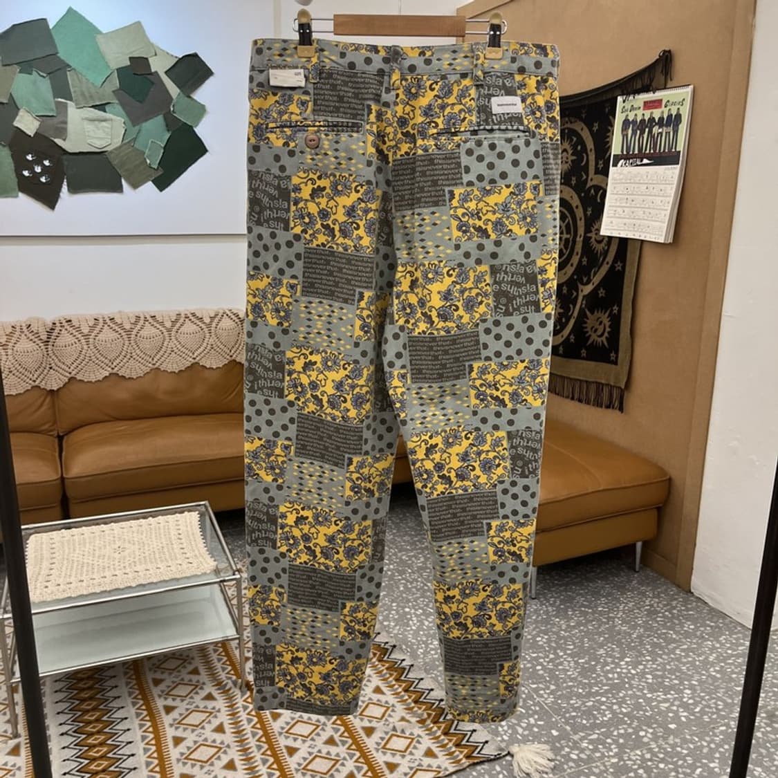 디스이즈네버댓 스트릿 펑크 키치 에스닉 패턴 코튼팬츠 M C10880 상품이미지4