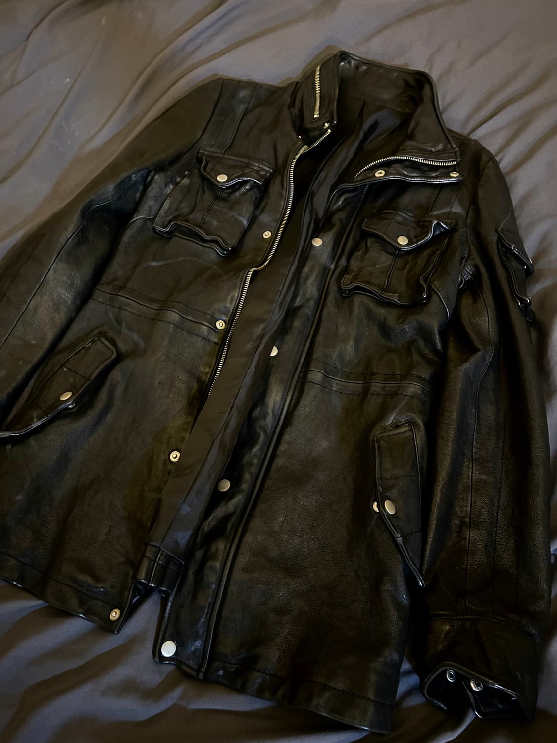 Sheep Skin Leather Coat Jacket 상품이미지4