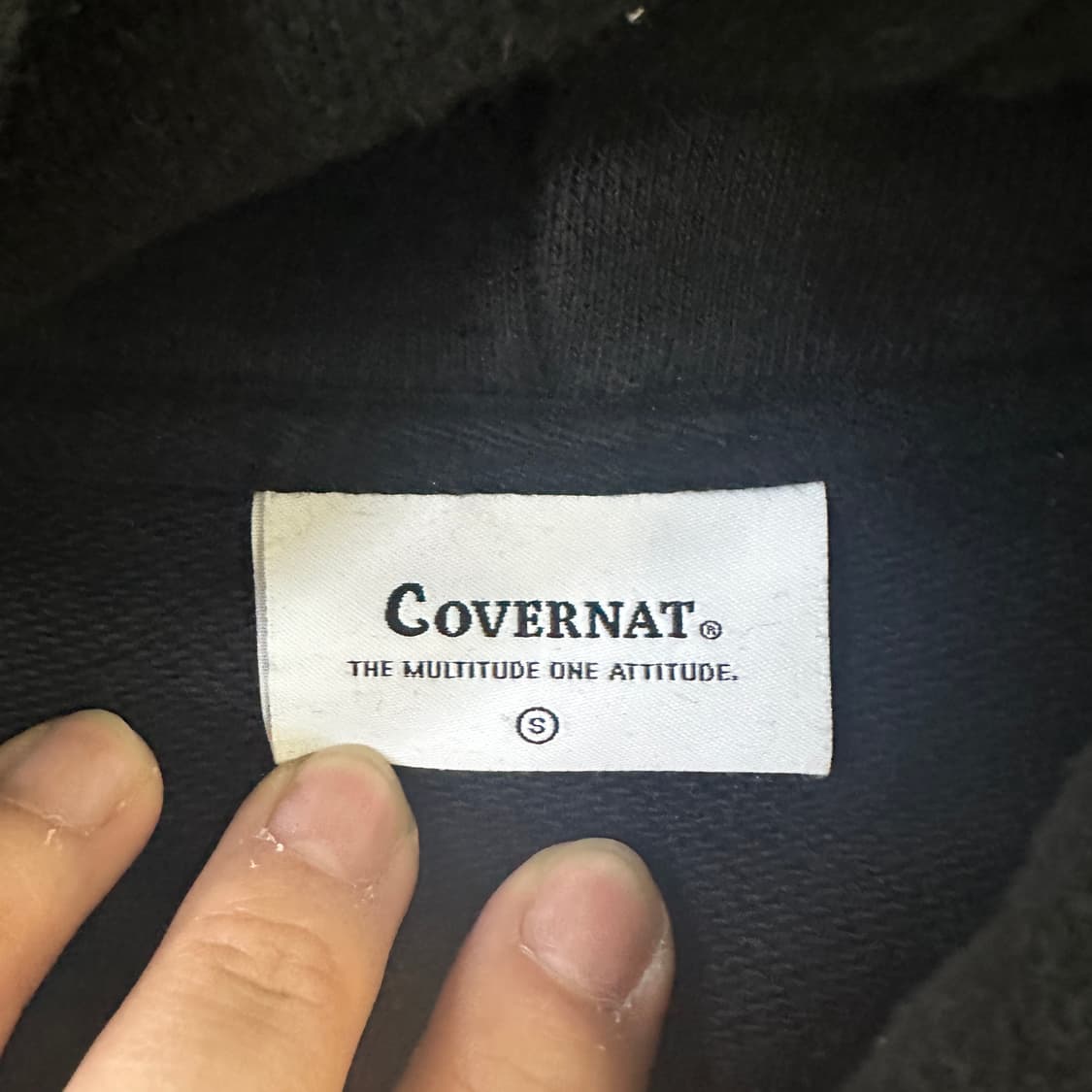 S 커버낫 블랙 C로고 후드티 0413D 상품이미지2