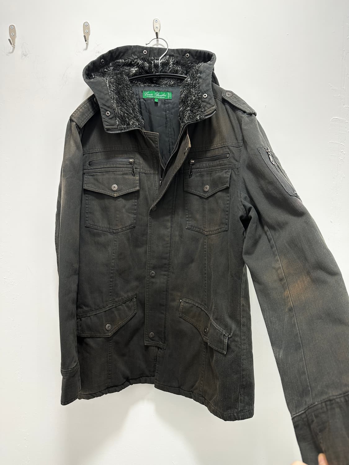 Jpn create barefoot grunge fade fur hood 상품이미지6