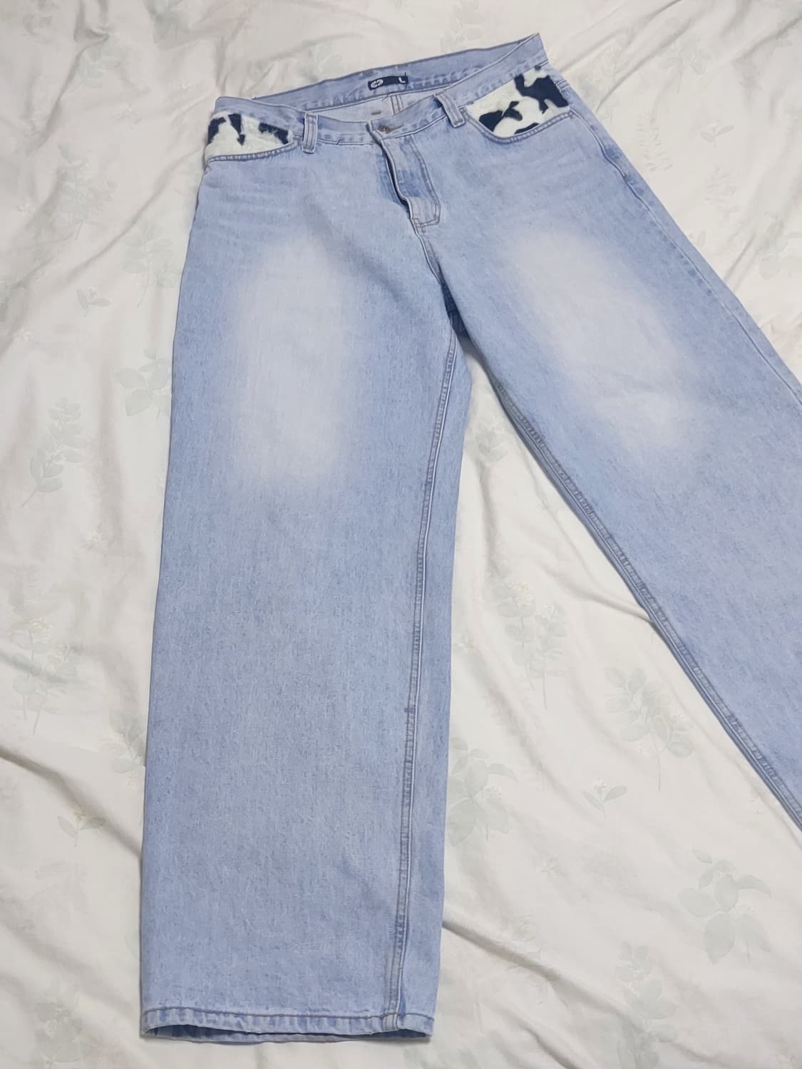 ERTR cow star Denim Pants Light Blue  상품이미지4
