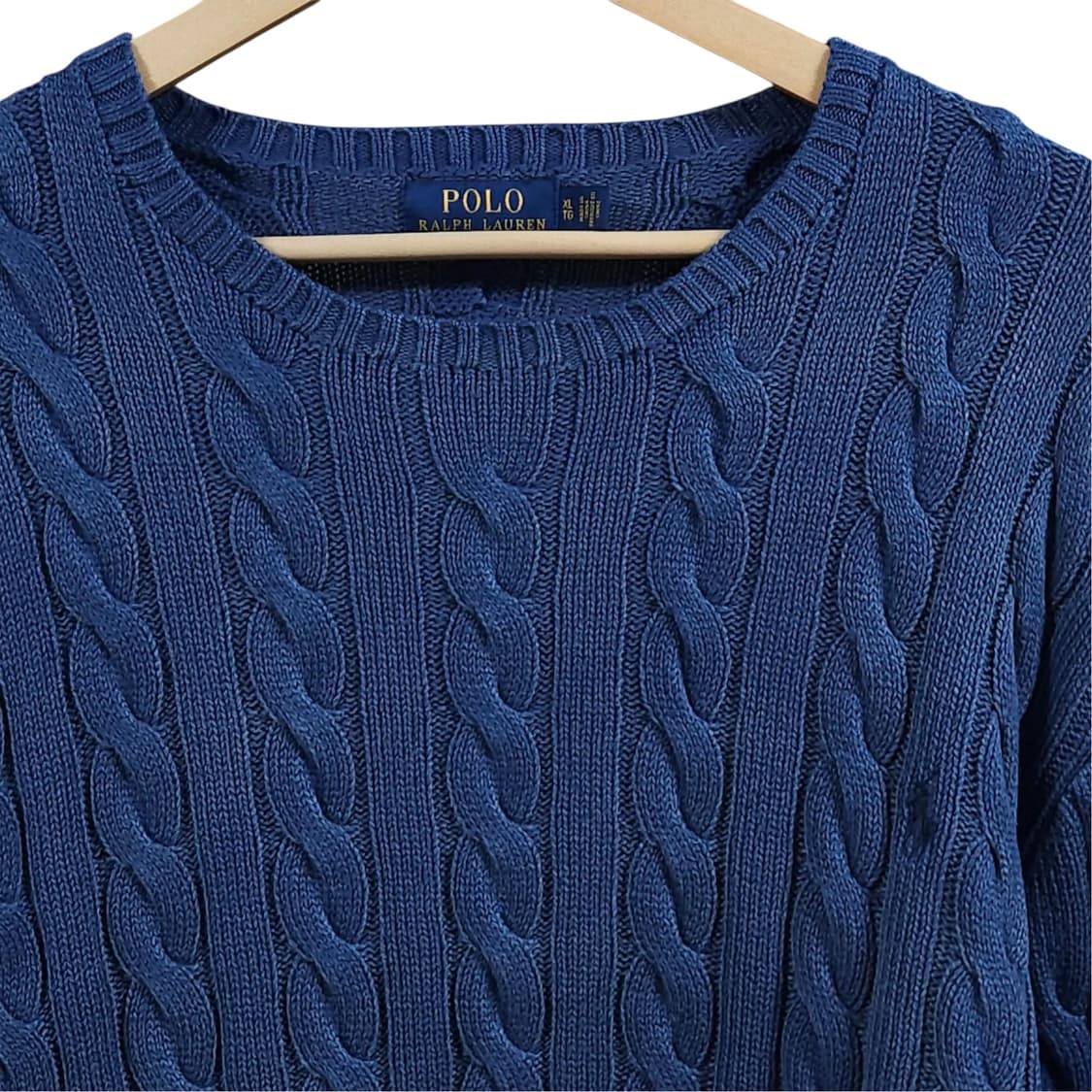 110)POLO 폴로 랄프로렌 가먼트다잉 꽈배기 케이블 니트 상품이미지2