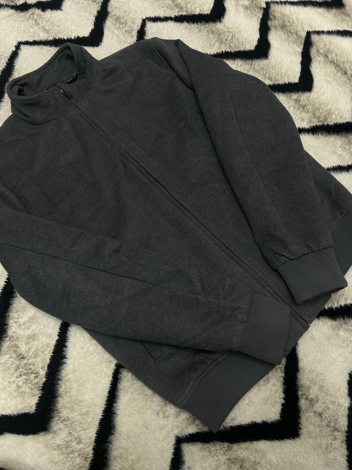 [한국XL]ZARA 울 블렌드 모직 블루종/짙은그레이 상품이미지2