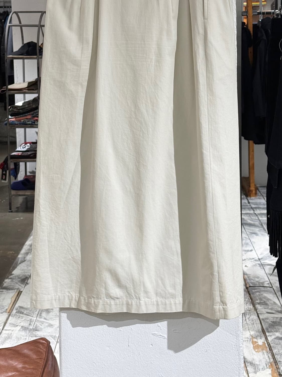 y's 아이보리 코튼 핀턱 롱 스커트 상품이미지6