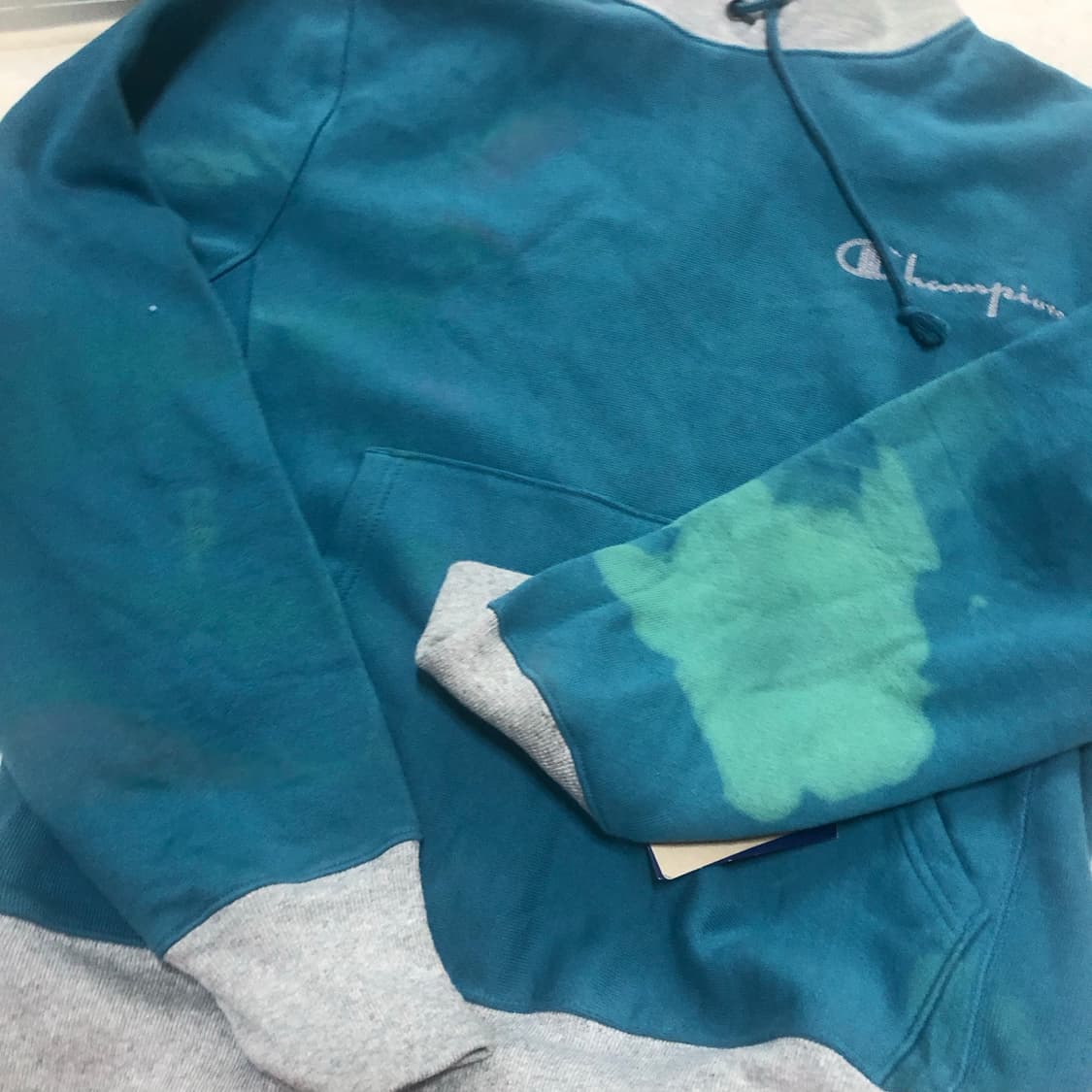 챔피온 청록색 올드스쿨 후디 L 상품이미지3