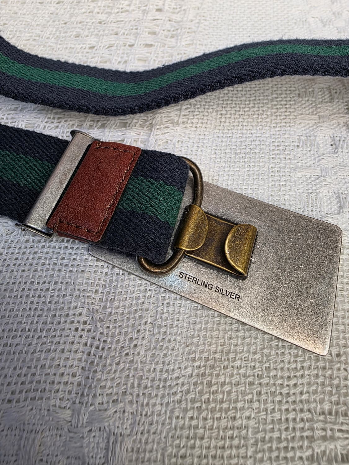 폴로 랄프로렌 앵커 버클 스트라이프 벨트 S 상품이미지4