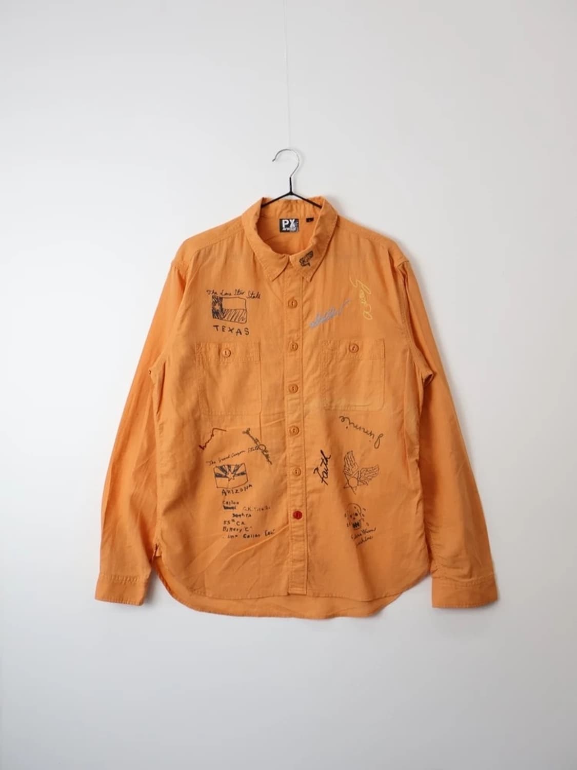 Avirex PX Graphic Military Shirt Orange 상품이미지4