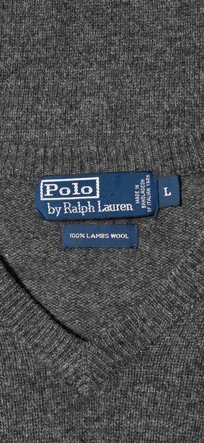 폴로 랄프로렌 램스울 브이넥 니트 L 상품이미지3