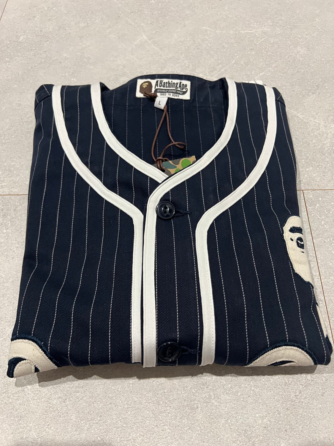 [새제품][L] 베이프 베이스볼 셔츠 상품이미지6