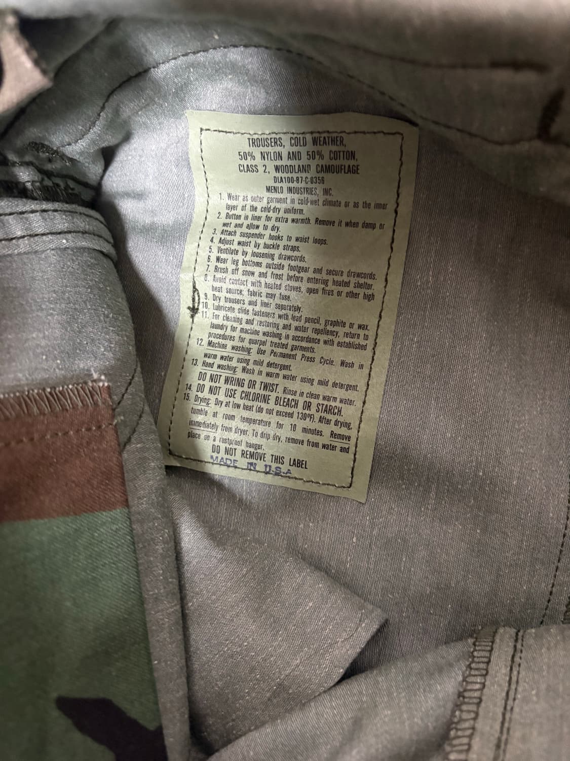 80s m65 우드랜드 팬츠 S/R 상품이미지6