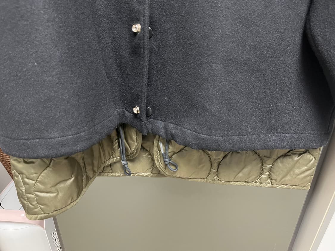 [38]캡틴선샤인 울 퀼팅 레이어드 코치자켓 블랙 상품이미지8