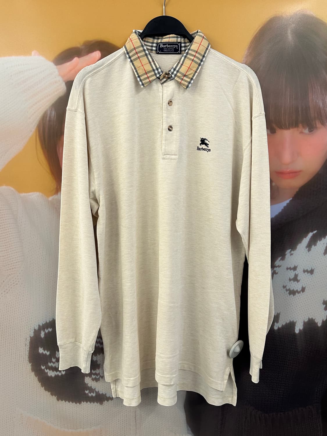 BURBERRY 버버리 아이보리 카라티 상품이미지1