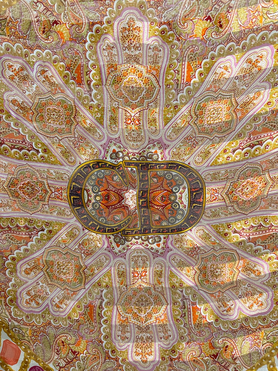 크리스찬 디올 CD 모노그램 아카이브 실크 스카프 오렌지 상품이미지4