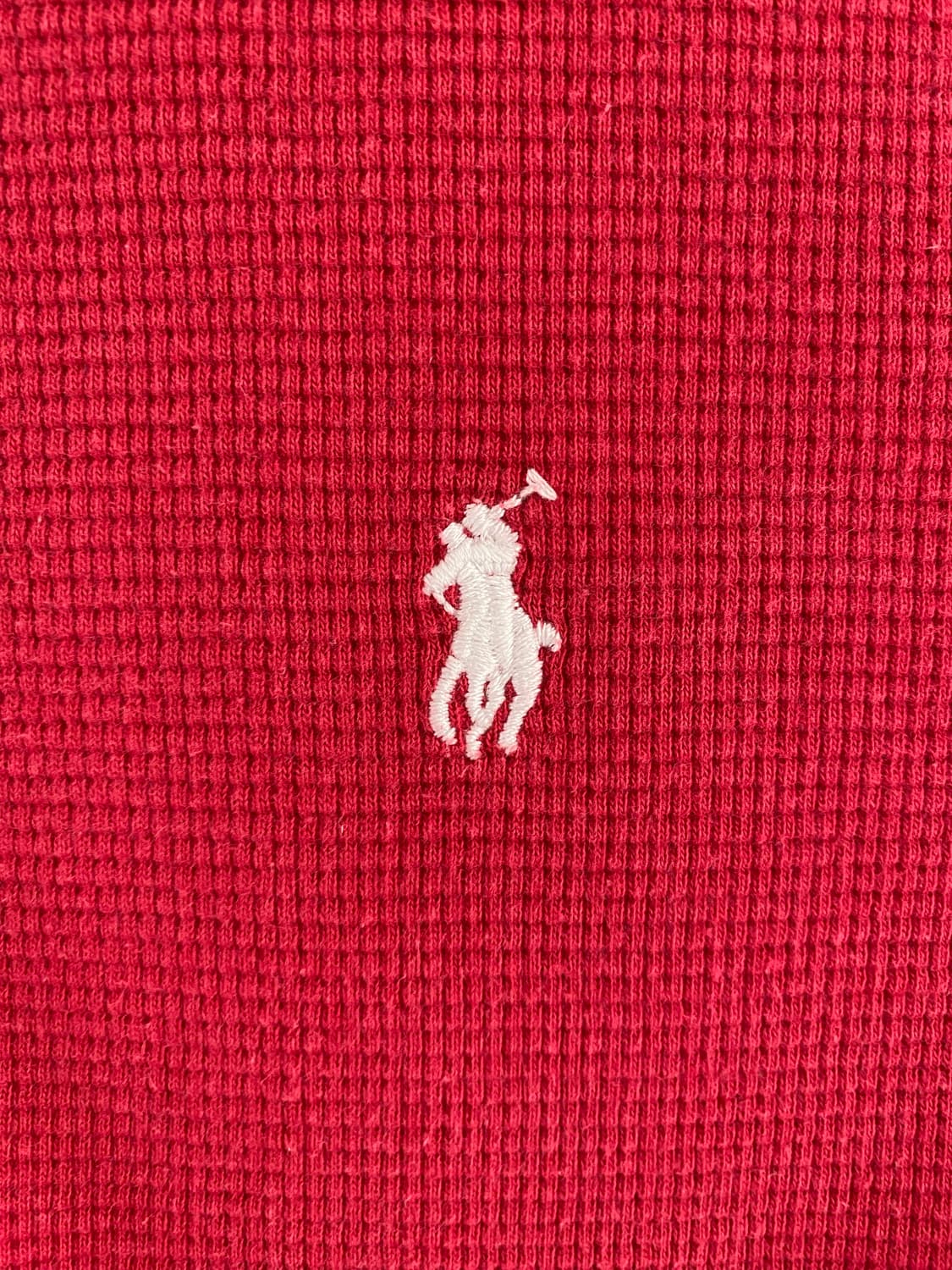 폴로 랄프로렌 레드 와플 반팔 티셔츠 L <237> 상품이미지5