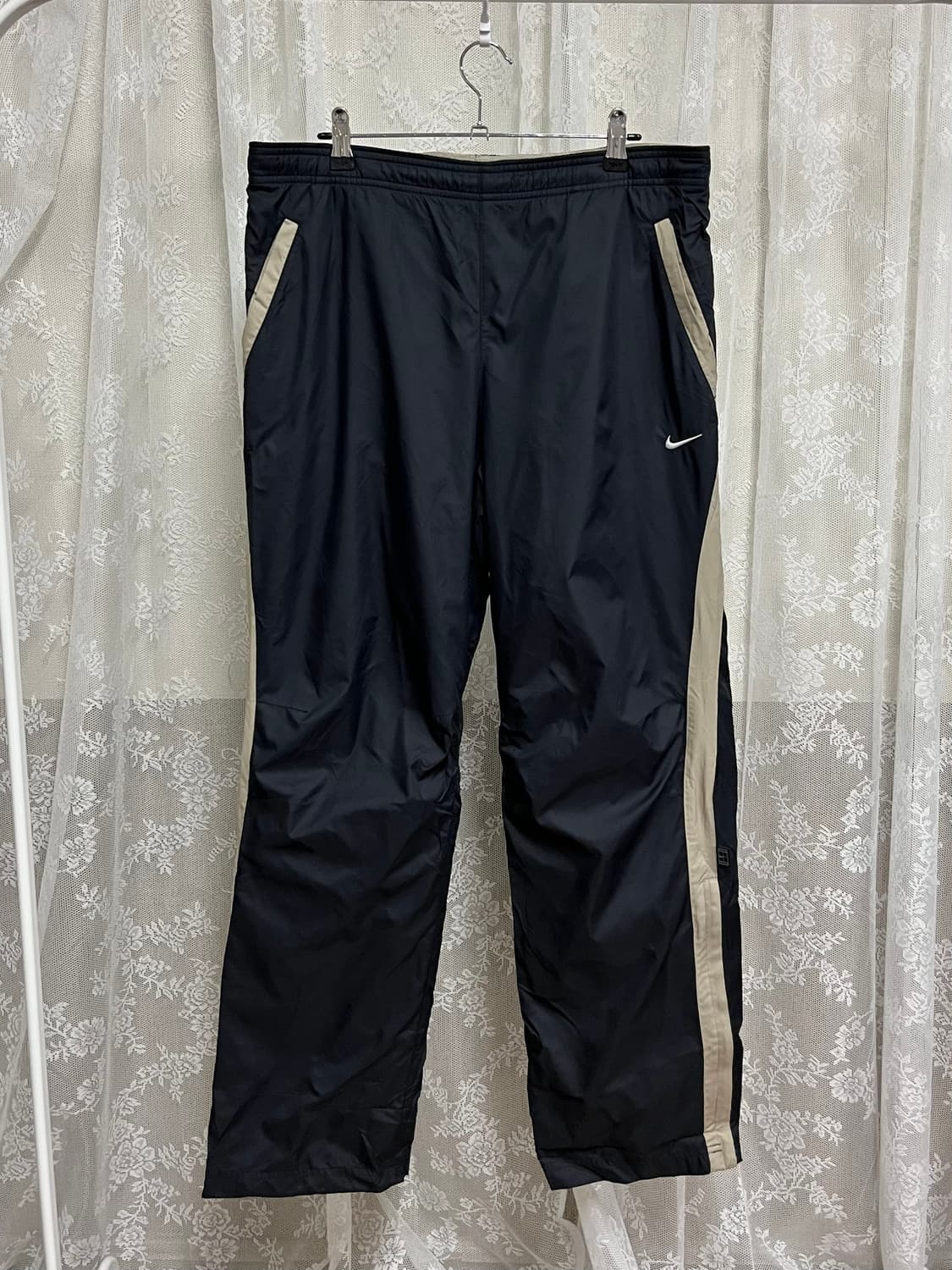 M) 나이키 올드스쿨 나일론 트레이닝 팬츠 블랙 상품이미지1