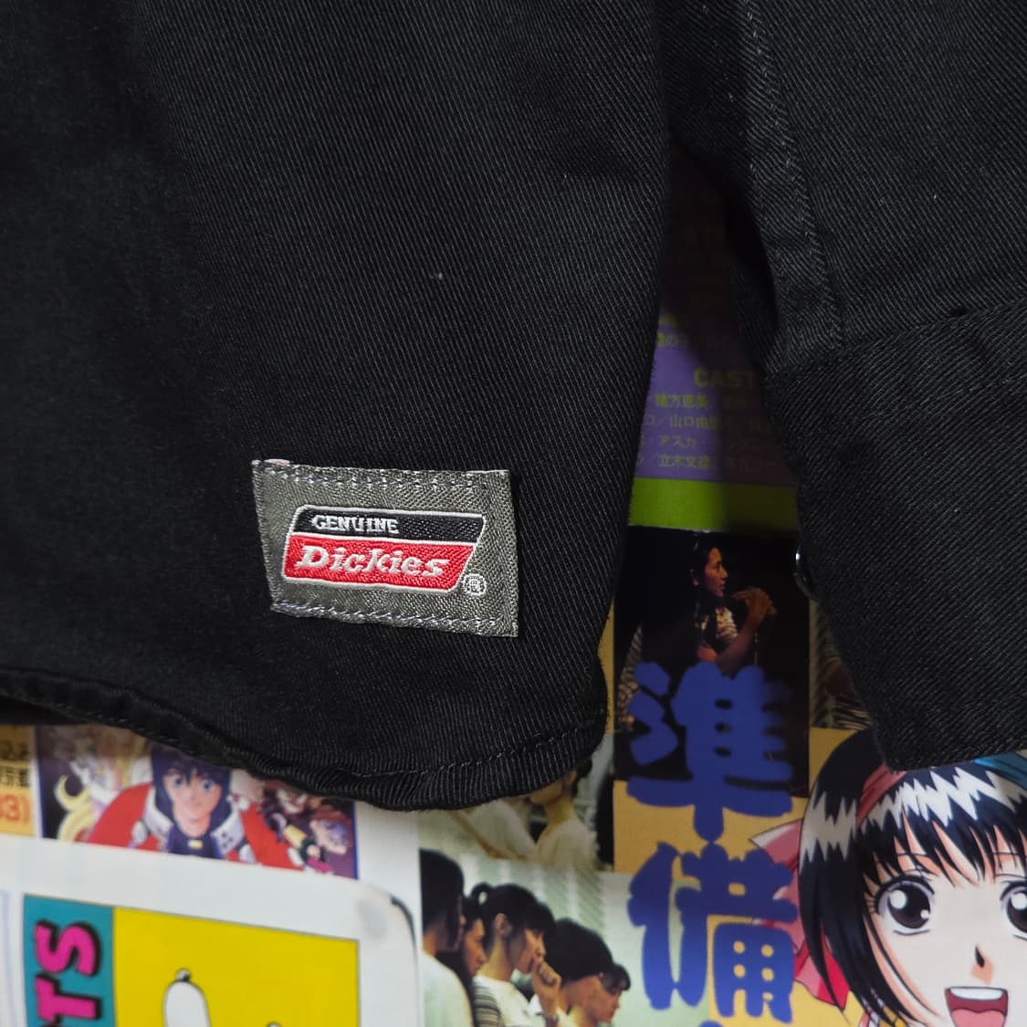 JPN 디키즈 레터링 블랙 코튼 셔츠 상품이미지3