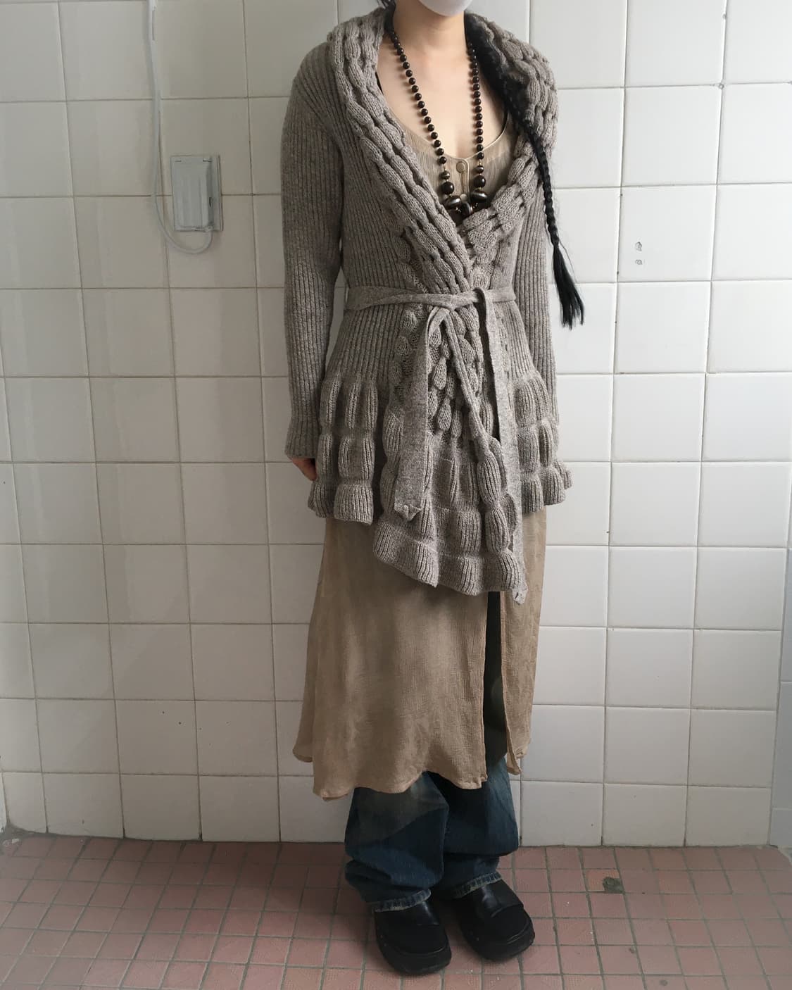 Drape knit cardigan 상품이미지5