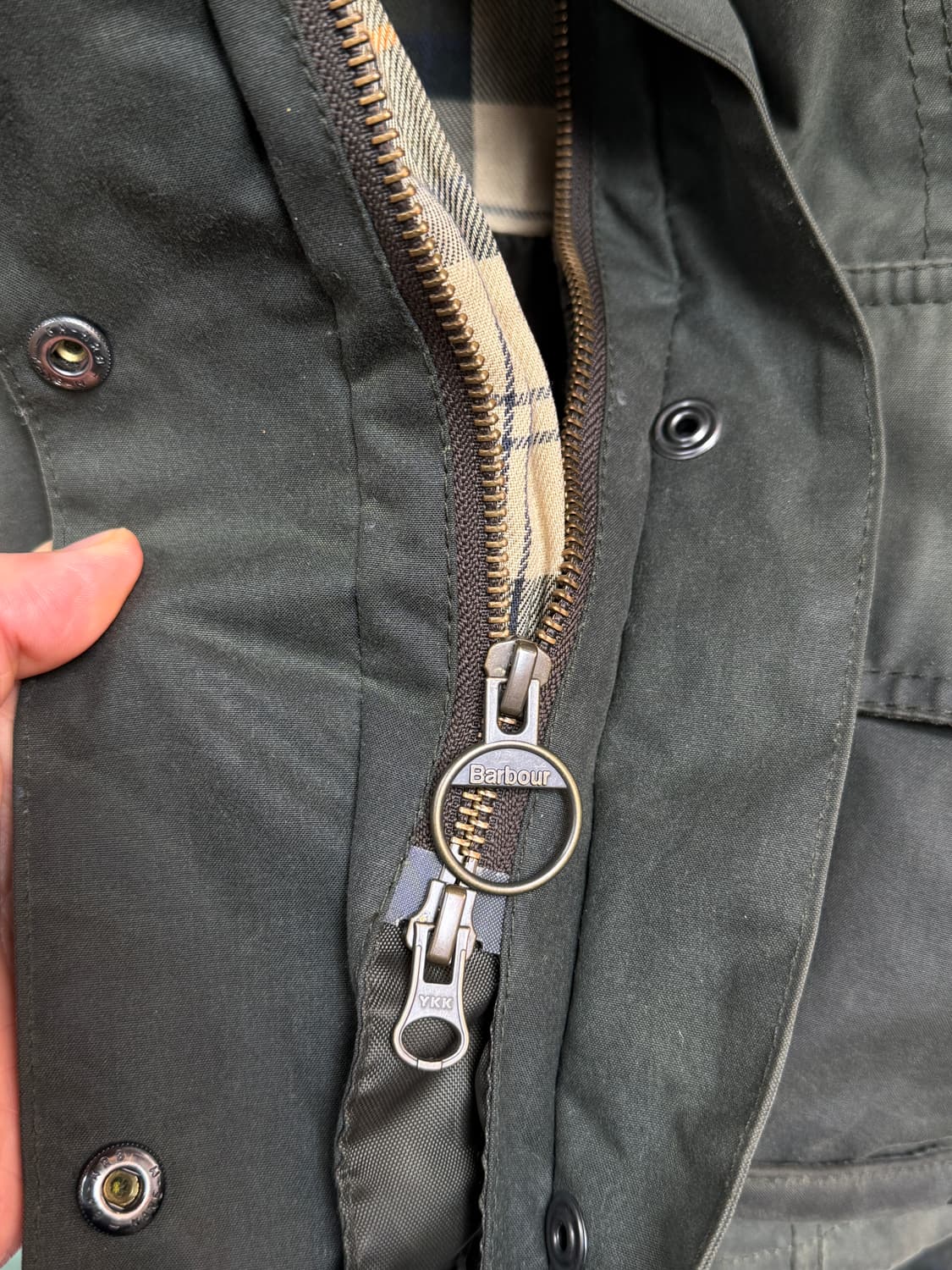 Barbour 바버 비드넬 왁스드 자켓 카키 UK 6 상품이미지9