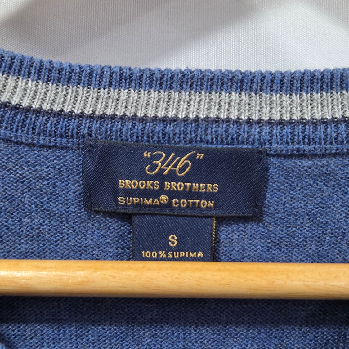 브룩스브라더스 수피마코튼 브이넥 니트 S 상품이미지2