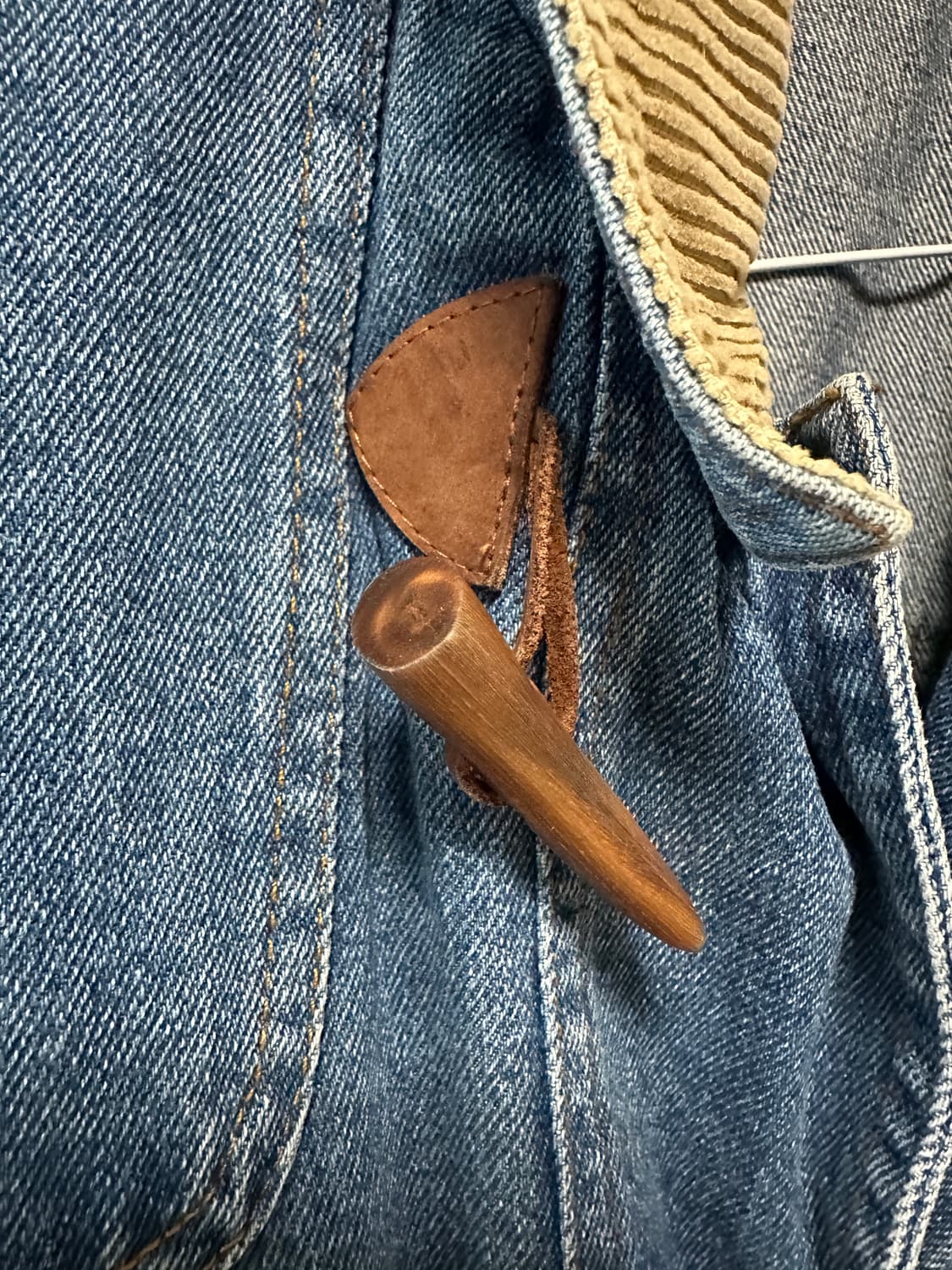 빈티지 더플 떡볶이 데님 코트 상품이미지4