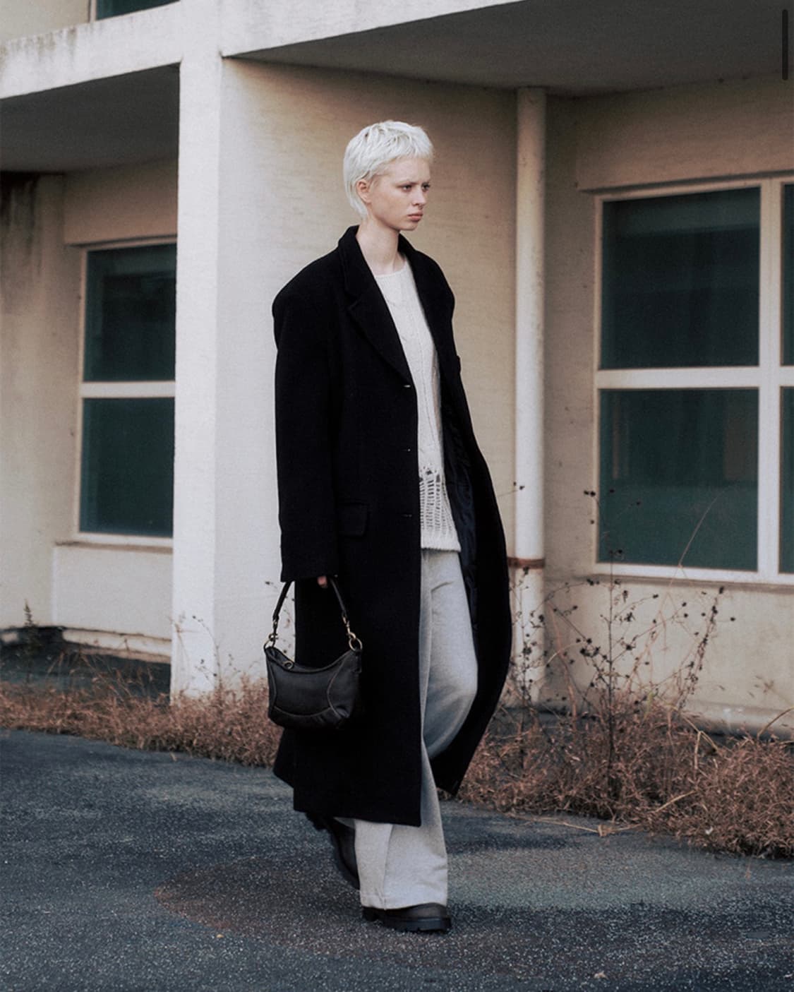 니브 Wool Single Maxi Coat (Black) 상품이미지1