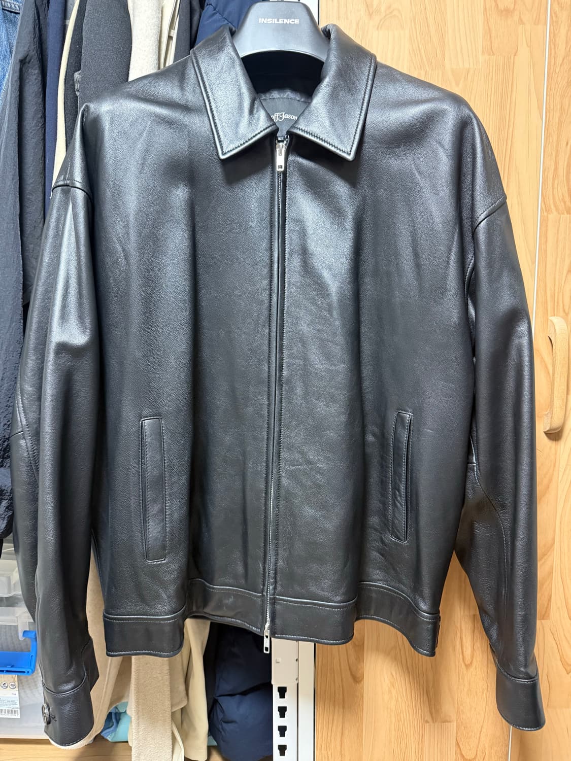 도프제이슨 오버핏 램스킨 싱글 자켓 블랙 XL 상품이미지1