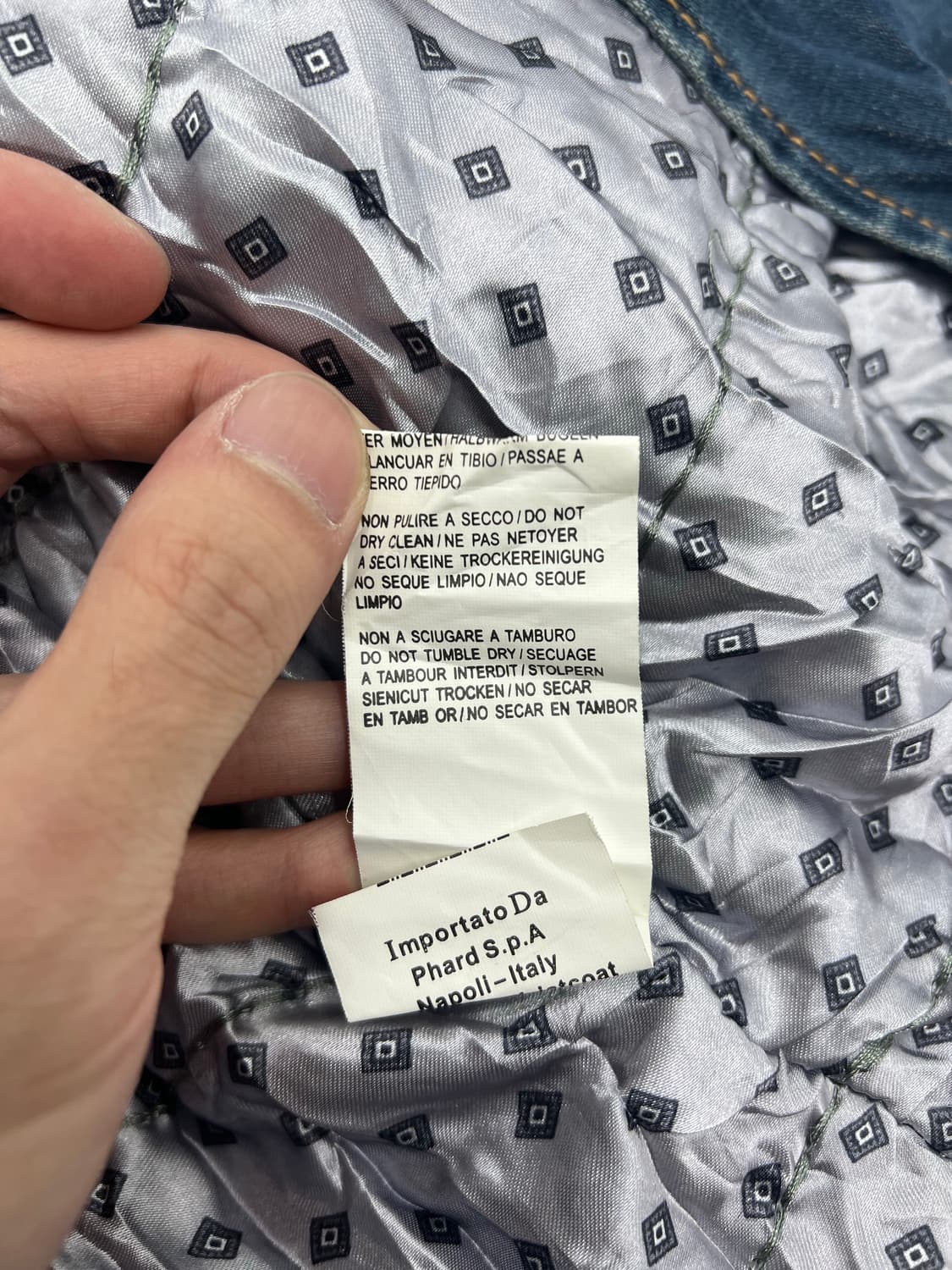 빈티지 버튼 커브드 디테일 데님 자켓 상품이미지6