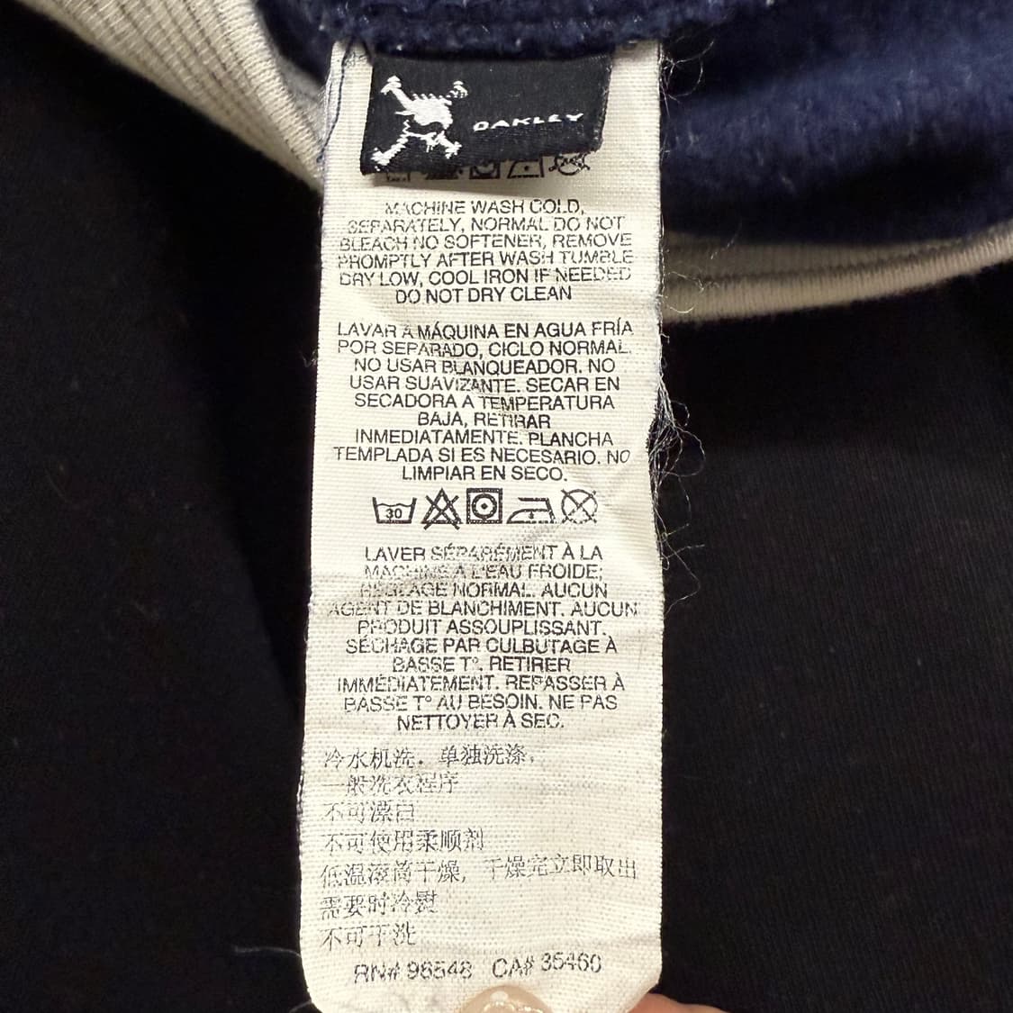 오클리 스트라이프 줄무늬 네이비 후드 집업  상품이미지6