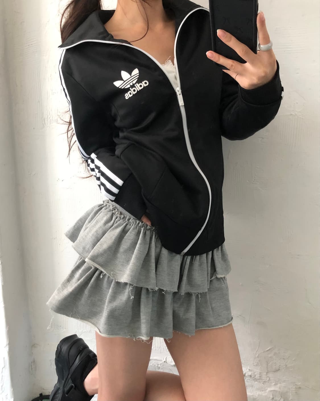Adidas 아디다스 블랙컬러 안감 레오파드 유로파 트랙탑 상품이미지8