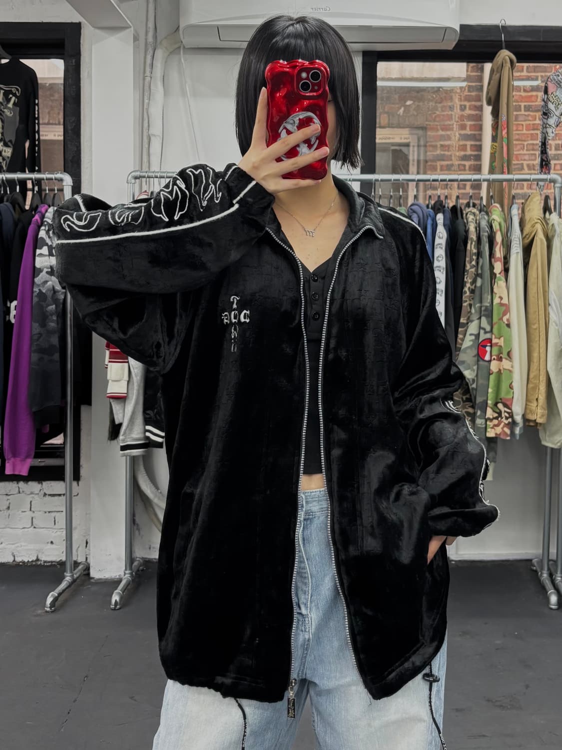 도그타운 사이드 로고 벨루어 자켓 상품이미지3