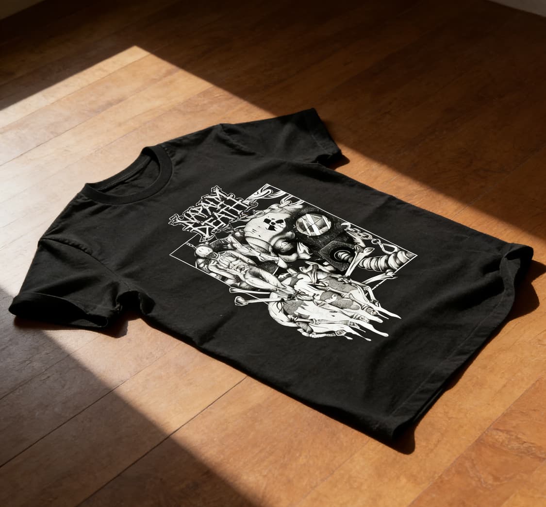 [새상품 M사이즈] Napalm Death 커스텀 프린트 반팔 (강렬 핵 상품이미지3