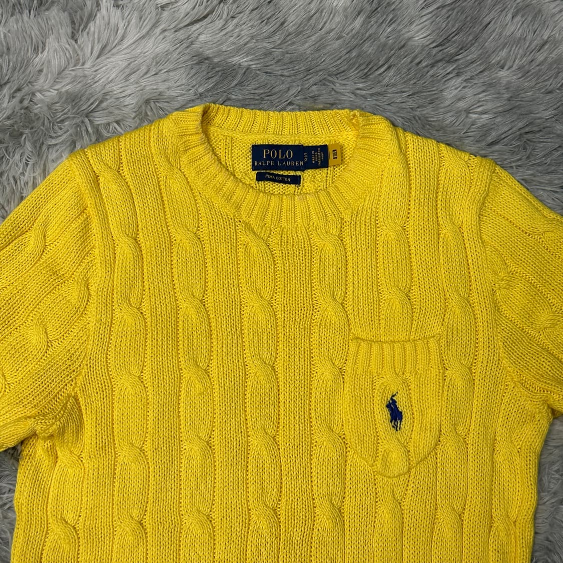 폴로랄프로렌 케이블 피마코튼 반팔 니트 s 상품이미지2