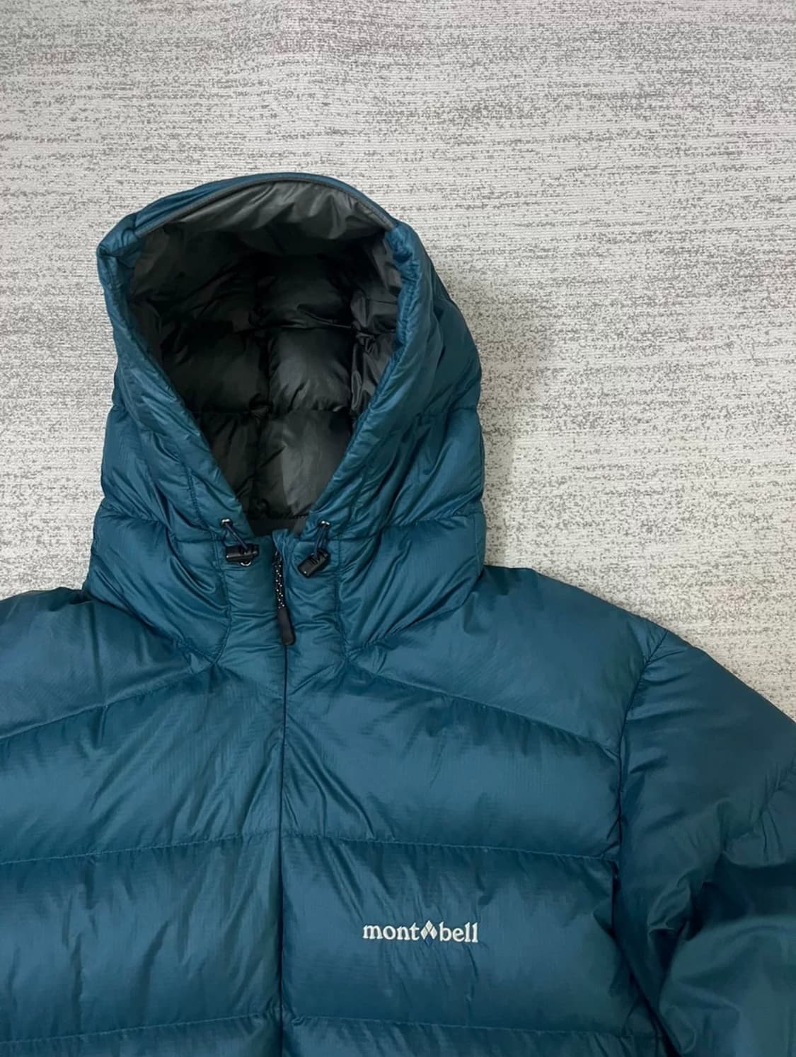 (L)몽벨 알파인 일본 빈티지 경량 다운 패딩 아쿠아블루 상품이미지3