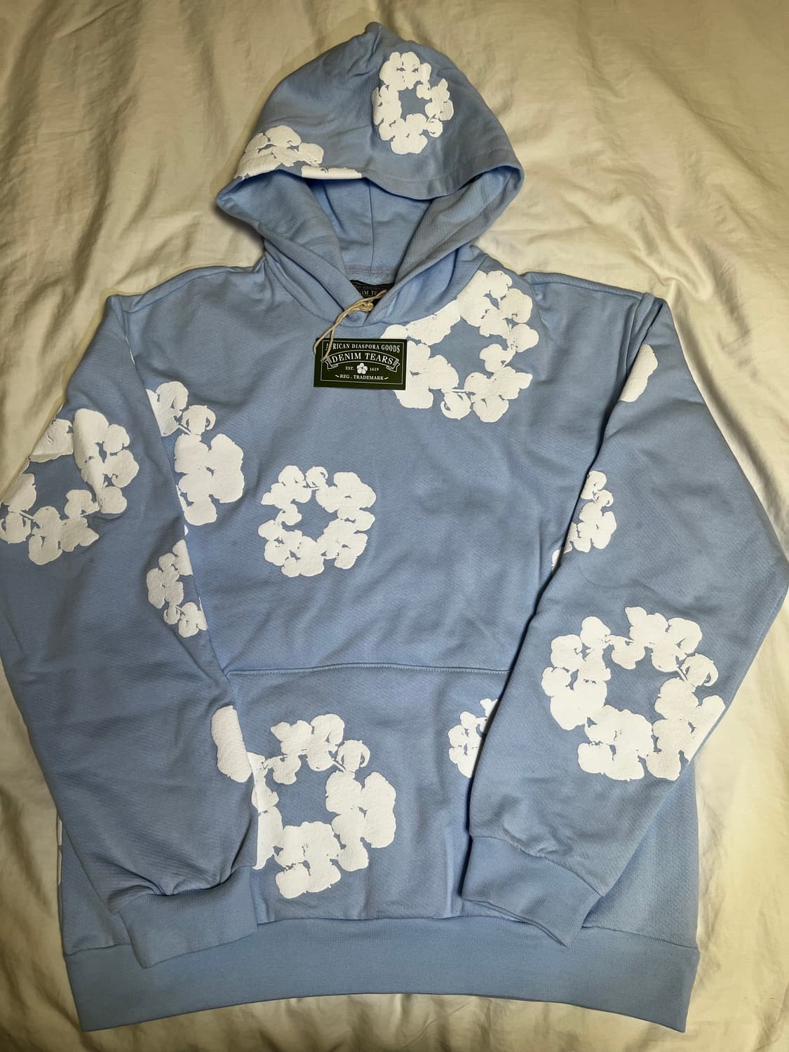 데님티어스 하늘색 후드티 상품이미지2