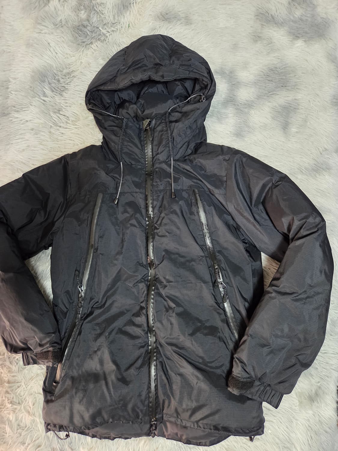 [L] 난가 x 어반리서치 오로라 다운 블루종 블랙 / 패딩 자켓 파카 상품이미지1