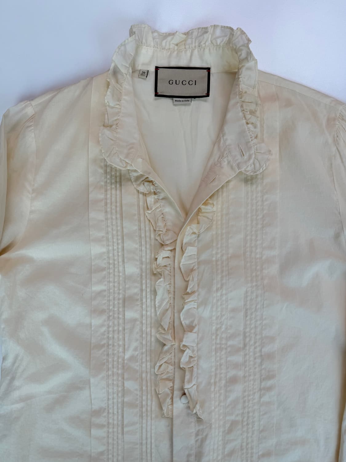 구찌 아이보리 프릴 블라우스 상품이미지4