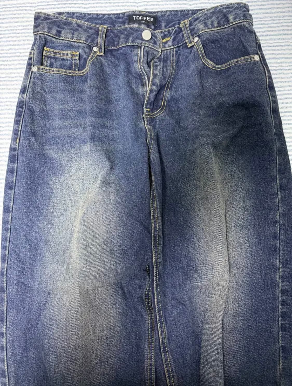 토피 모어 와이드 데님 팬츠 (OIL WASHED INDIGO) M 상품이미지1