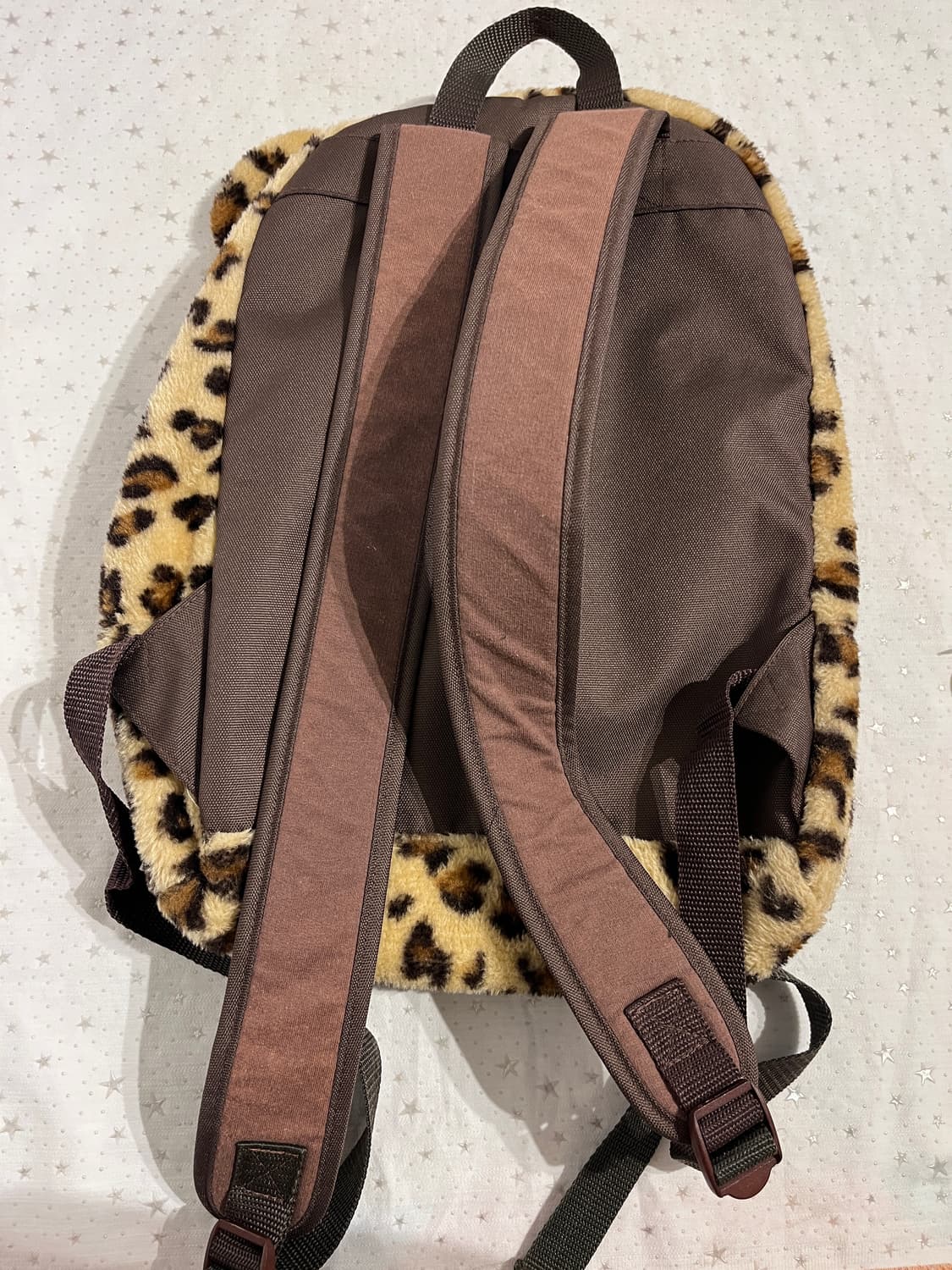 호피무늬 귀 달린 털 가방 🧸 상품이미지2